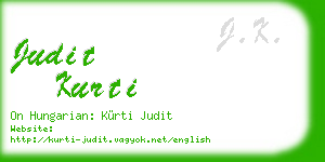 judit kurti business card